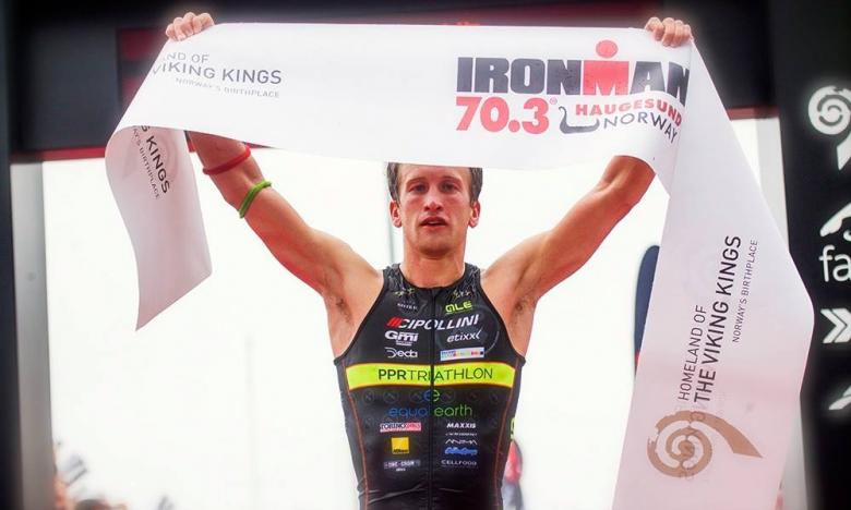 IRONMAN 70.3 Norway 2015 winner, Ritchie Nicholls. Foto: Arrangør